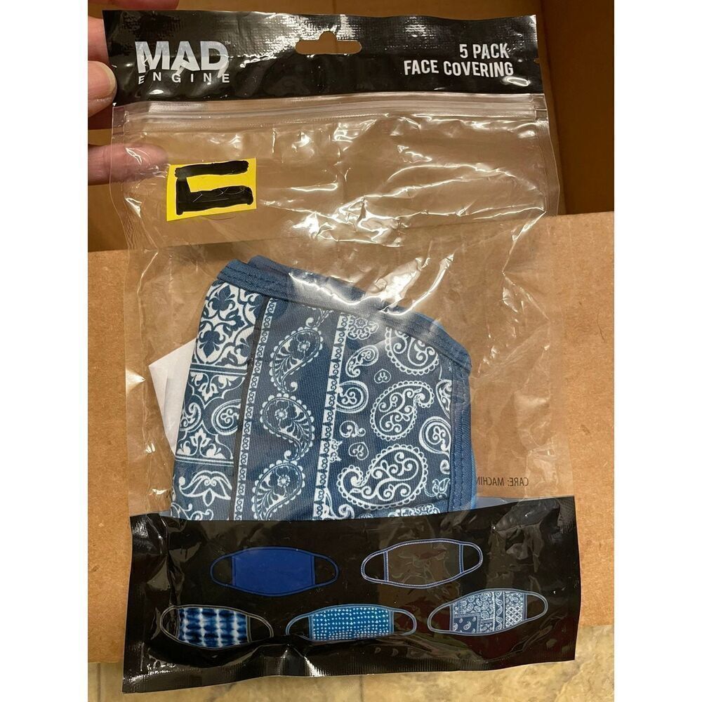 Mad Engine 5pk face masks